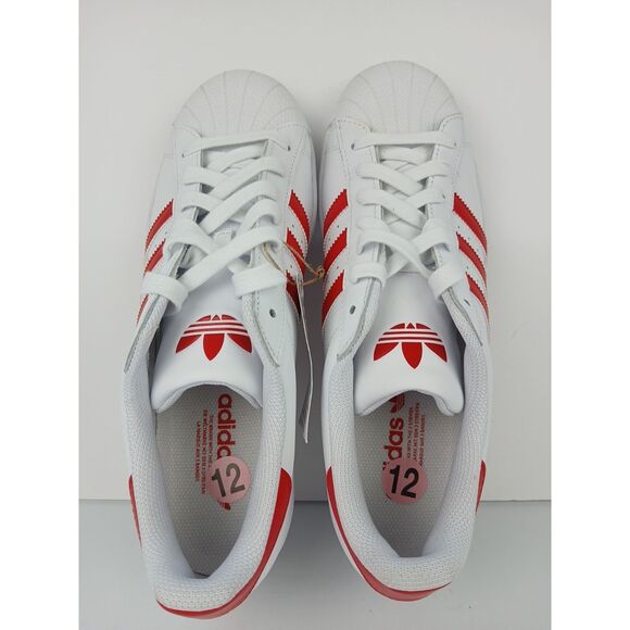 Adidas Superstar Men\'s Size US 12 Athletic Shoes White/Red Sneakers IG9367 New main image 7